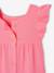 Baby girl's playsuit in cotton gauze rose 
