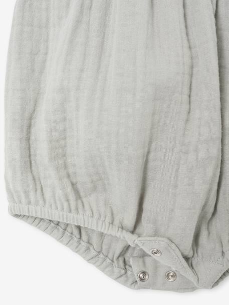 Cotton Gauze Romper for Girls sage green 