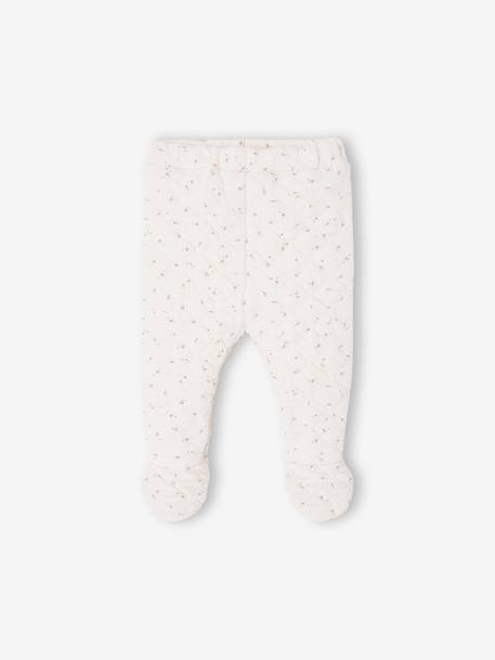 Quilted Set for Newborns aqua green+rose 