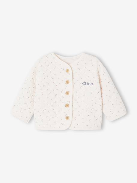 Quilted Set for Newborns aqua green+rose 