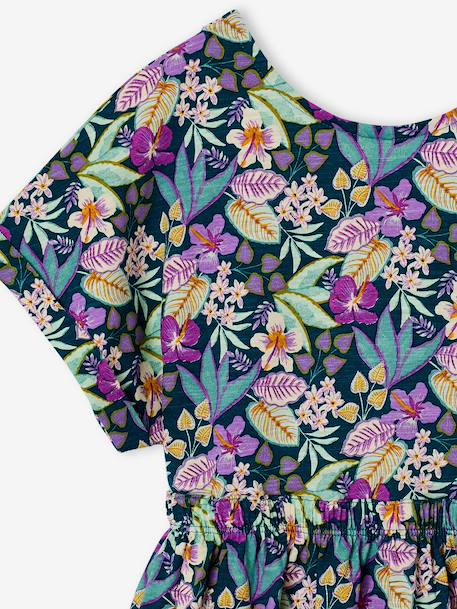 Floral Print Dress for Girls green 