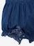 Girl's denim romper stone 