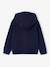Girl's zipped hooded sweatshirt navy blue+old rose 