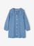 Girl's denim dress with frilled collar medium blue 