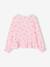 Girl's cotton gauze shirt aqua green+pale pink 