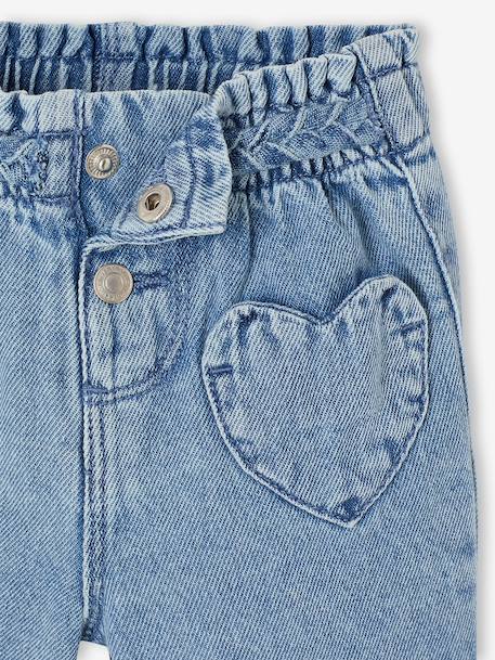 Girl's jeans with heart pockets double stone 