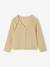 Cardigan with Ruffles for Girls ecru+golden beige+green 