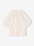 Girl's cotton gauze blouse ecru+sage green+vanilla 