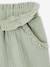 Girls' short with a cotton gauze waist beige+pale blue+rose+sage green 
