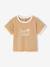 Boys' organic cotton T-shirt pecan nut 