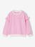Sailor-type Sweatshirt with Ruffles on the Sleeves, for Girls navy blue+old rose+pale blue+peony pink+red 