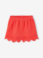 -Cotton Gauze Shorts for Girls 