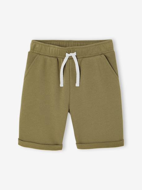 Boys' Fleece Bermuda Shorts chambray blue+Dark Blue+khaki+pecan nut 
