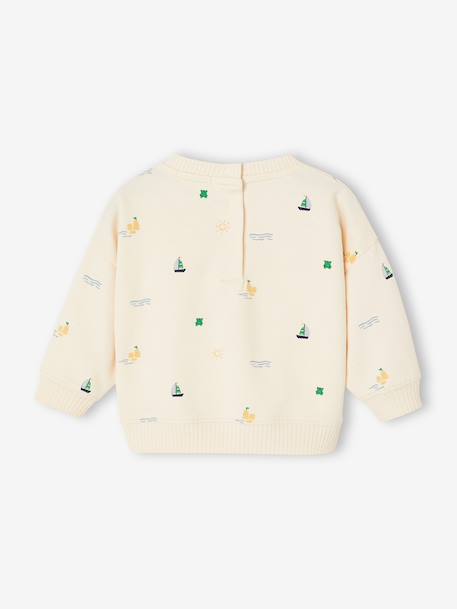 Fancy baby boy's sweatshirt ecru 