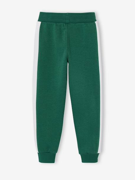 Boys' joggers with side stripe bordeaux red+green+marl grey+red 