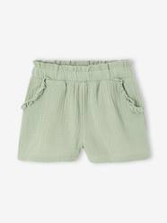 Girls-Girls' short with a cotton gauze waist