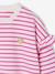 Sailor-type Sweatshirt with Ruffles on the Sleeves, for Girls navy blue+old rose+pale blue+peony pink+red 