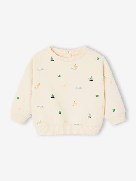Fancy baby boy's sweatshirt ecru 
