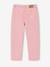 Embroidered girl's mom fit trouser grey green+plum+rosy 