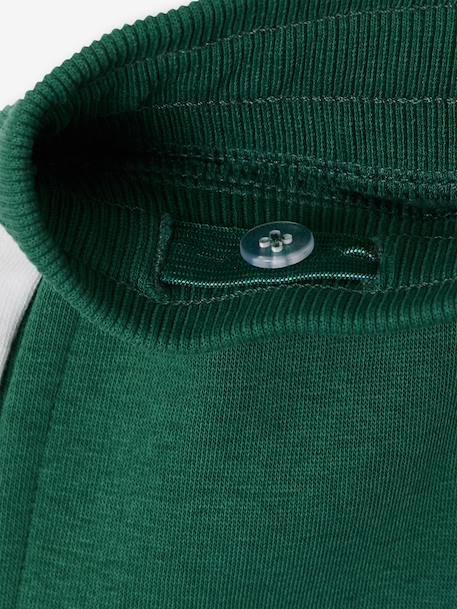 Boys' joggers with side stripe bordeaux red+green+marl grey+red 