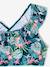 Floral Print Bikini pale pink+printed green 