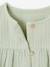 Blouse in Cotton Gauze with Ruffles, for Babies almond green+ecru+old rose 