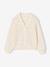 Girl's openwork knit cardigan ecru 