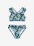 Floral Print Bikini pale pink+printed green 