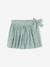 Printed Skort for Girls aqua green+ecru 