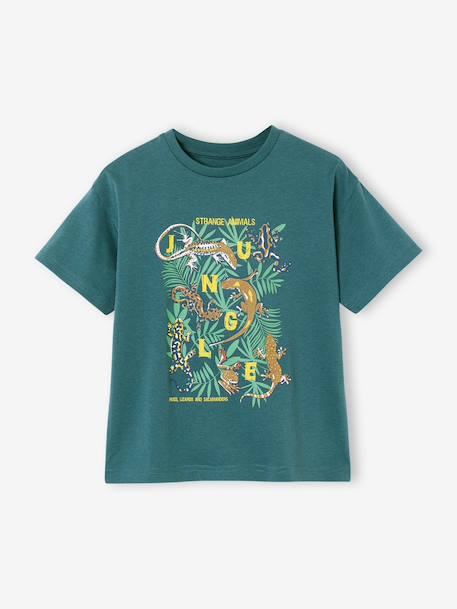 T-Shirt With Fun Motif for Boys aqua green+dusky pink+ocean blue 