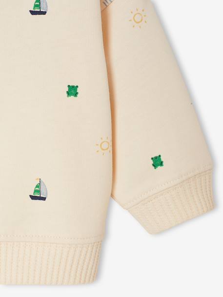 Fancy baby boy's sweatshirt ecru 