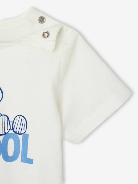 Baby t-shirt and short set striped blue 