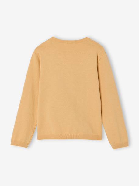 Fine Knit Basics Cardigan for Girls anthracite+dusky pink+emerald green+grey blue+marl beige+navy blue+vanilla+yellow 