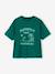 Printed boy's t-shirt English green+red 