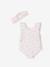 Baby swimsuit and band for head accessories for hair set ecru 