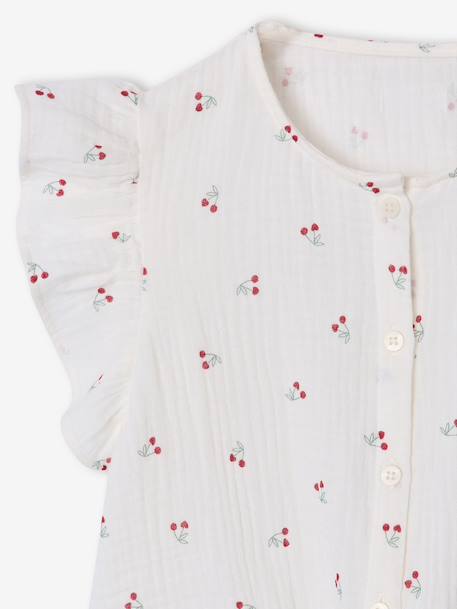 Blouse with Frilly Sleeves for Girls vanilla 