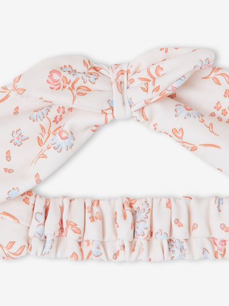 Baby swimsuit and band for head accessories for hair set ecru 