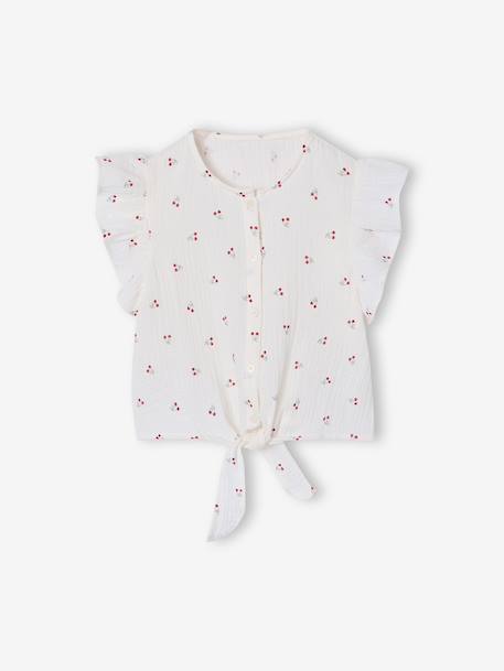 Blouse with Frilly Sleeves for Girls vanilla 