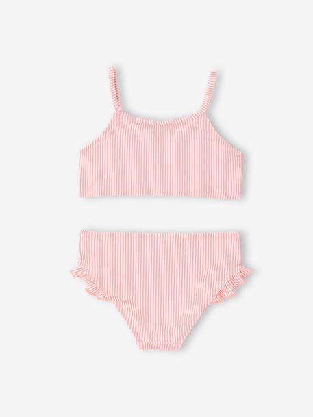Striped 2-Piece Swimsuit for Girls coral 