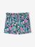 Pack of 2 Pairs of Shorts for Girls aqua green+navy blue+tangerine 