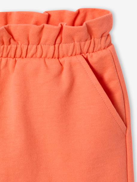 Pack of 2 Pairs of Shorts for Girls aqua green+navy blue+tangerine 