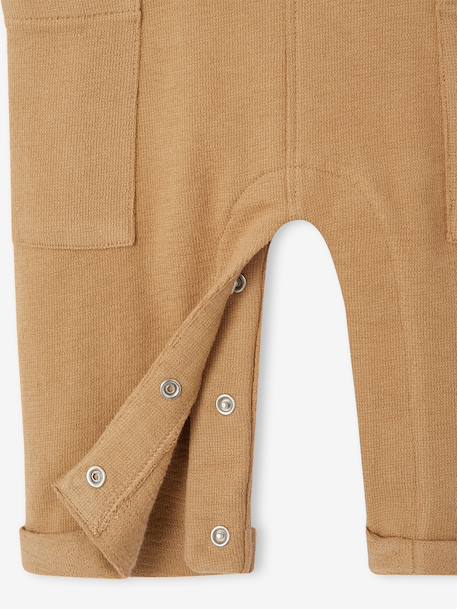 Fleece Dungarees for Babies taupe 