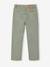 Embroidered girl's mom fit trouser grey green+plum+rosy 