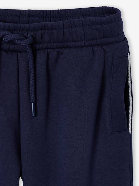 Basics Joggers with Drawstring for Girls navy blue+old rose 