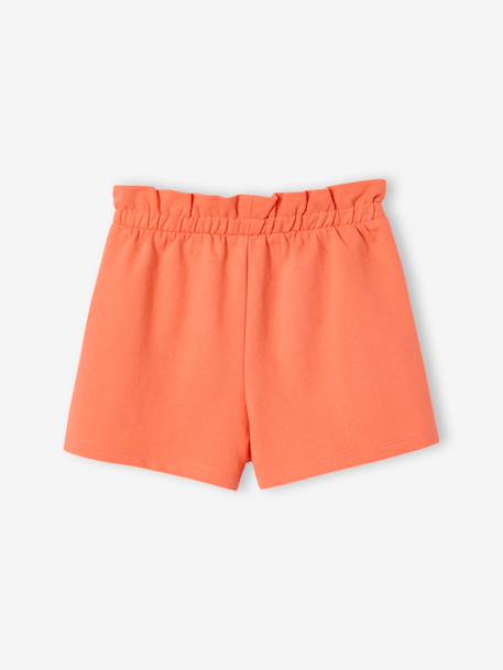 Pack of 2 Pairs of Shorts for Girls aqua green+navy blue+tangerine 