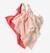 Pack of 3 Cotton Gauze Muslin Squares with Hearts printed pink 