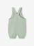 Cotton Gauze Dungarees, Lined, for Newborn Babies aqua green+beige+bleached denim 