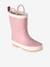 Wellies in Printed Natural Rubber for Children printed beige+printed pink 