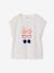 Animal print T-shirt for girls apricot+ecru+grey blue 