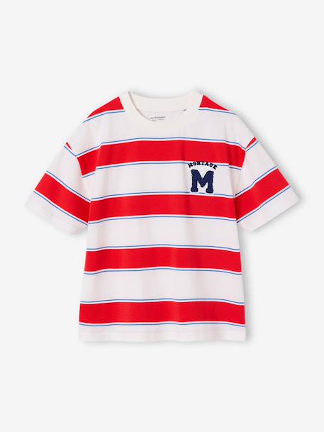 Striped boy's t-shirt striped red 